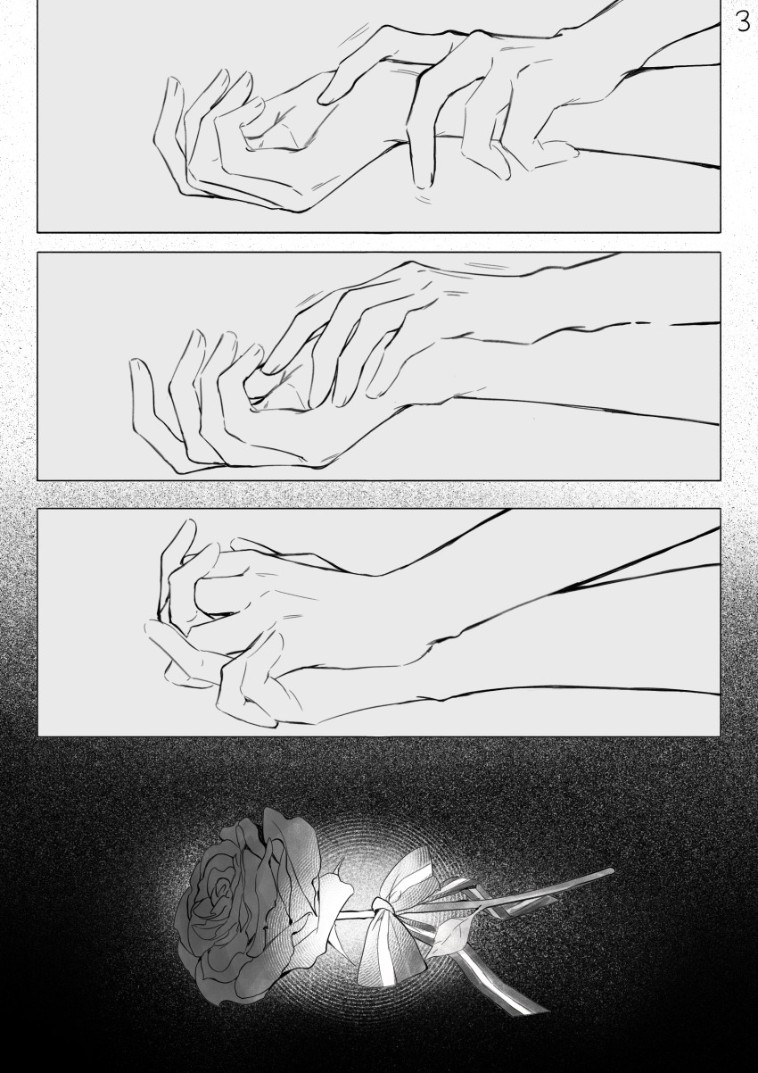 2girls absurdres bang_dream! bang_dream!_it&#039;s_mygo!!!!! chinese_commentary commentary_request flower greyscale hand_focus highres holding_hands interlocked_fingers misumi_uika monochrome multiple_girls muonrei00 no_hands rose togawa_sakiko watermark weibo_watermark yuri