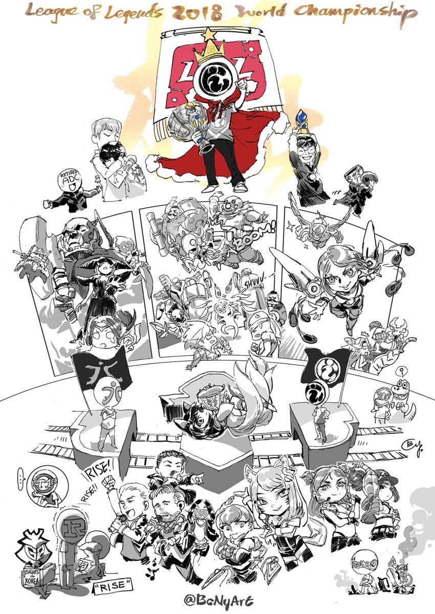 100_thieves ahri_(league_of_legends) akali artist_name b.c.n.y. baolan_(gamer) bobby_(ikon) braum_(league_of_legends) comic esports evelynn_(league_of_legends) fnatic g-rex g2_esports galio gen_g_esports gragas highres invictus_gaming irelia jackeylove_(gamer) jax_(league_of_legends) k/da_(league_of_legends) k/da_ahri k/da_akali k/da_evelynn k/da_kai&#039;sa kai&#039;sa kt_rolster league_of_legends league_of_legends_world_championship lissandra_(league_of_legends) logo mako ning_(gamer) real_life rookie_(gamer) royal_never_give_up sion_(league_of_legends) t1_(esports) summoner&#039;s_cup the_word_alive theshy_(gamer) urgot wang_xi_cong