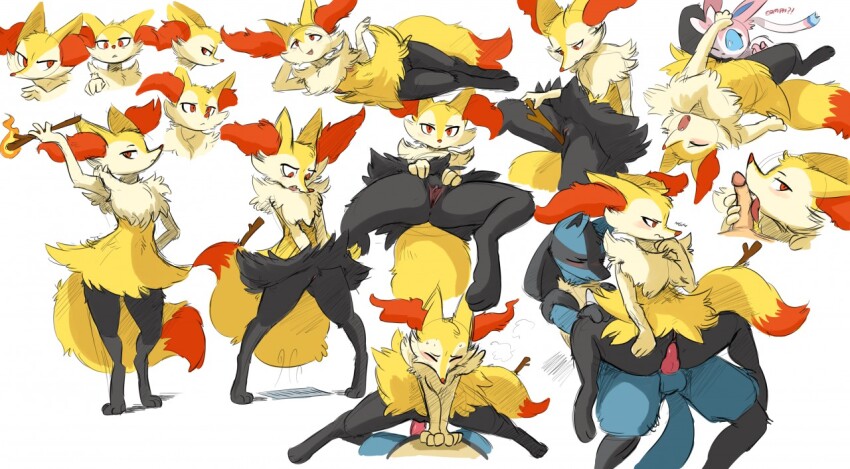 1girl 1other 2boys animal_ears animal_penis anus ass bad_link black_fur blue_fur body_fur braixen cunnilingus fellatio female_masturbation furry furry_female furry_male gen_4_pokemon gen_6_pokemon gluteal_fold interspecies knotted_penis lucario masturbation minuscule_task multicolored_fur multiple_boys multiple_pov nintendo nipples object_insertion oral orange_fur penis pink_fur pokemon pokephilia pov presenting_pussy pussy stick sylveon tagme vaginal vaginal_object_insertion white_fur yellow_fur