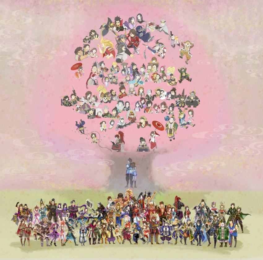 absurdres akechi_mitsuhide_(sengoku_musou) armor aya_gozen azai_nagamasa chosokabe_motochika date_masamune fukushima_masanori fuuma_kotarou hattori_hanzo highres hojo_ujiyasu honda_tadakatsu hosokawa_gracia ii_naomasa ii_naotora imagawa_yoshimoto inahime ishida_mitsunari ishikawa_goemon japanese_clothes kaihime katakura_kojuurou kato_kiyomasa kimono kobayakawa_takakage koshoushou kunoichi_(sengoku_musou) kuroda_kanbei maeda_keiji maeda_toshiie matsunaga_hisahide mori_ranmaru mouri_motonari naoe_kanetsugu nene nouhime oda_nobunaga oichi okuni otani_yoshitsugu protagonist_(sengoku_musou_chronicle) saika_magoichi sanada_nobuyuki sanada_yukimura_(sengoku_musou) sengoku_musou sengoku_musou_2 sengoku_musou_3 sengoku_musou_4 sengoku_musou_chronicle shibata_katsuie shima_sakon shimazu_toyohisa shimazu_yoshihiro tachibana_ginchiyo tachibana_muneshige takeda_shingen takenaka_hanbei tokugawa_ieyasu toudou_takatora_(sengoku_musou) toyotomi_hideyoshi tree uesugi_kagekatsu uesugi_kenshin weapon yagyu_munenori