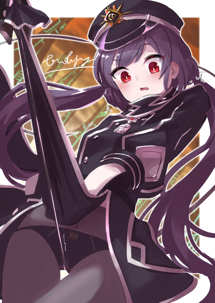 1girl blush cameltoe clothes_lift dress duel_monster gloves grey_hair hat highres long_hair long_sleeves open_mouth panties panties_under_pantyhose pantyhose peaked_cap red_eyes scarf shirt_lift sky_striker_ace_-_roze solo towofuya twintails underwear yu-gi-oh!