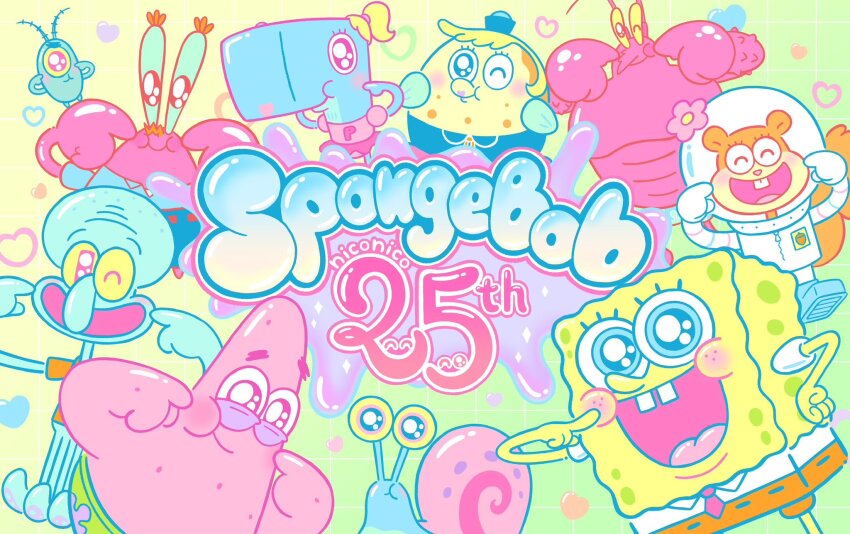 belt blonde_hair blue_skin blush boots brown_fur brown_hair buck_teeth claws colored_skin crab eyelashes fish flower formal_clothes freckles gary_the_snail hat hawaiian_clothes helmet highres honey_puff large_eyes larry_the_lobster lobster mr._krabs mrs._puff multicolored_hair necktie nickelodeon octopus one_eye pants patrick_star pearl_krabs pink_skin plankton plankton_(character) plankton_(spongebob) ponytail puffer_fish red_skin sandy_cheeks shell shirt shorts skirt smile snail sponge spongebob_squarepants spongebob_squarepants_(series) squidward_tentacles squirrel starfish suit tail teeth two-tone_hair whale yellow_skin