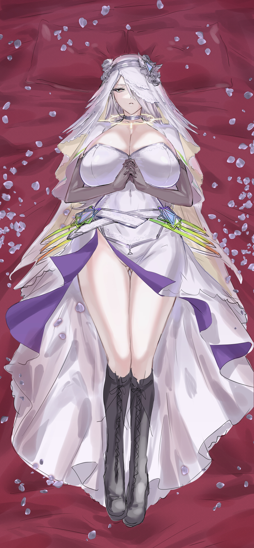 1girl absurdres dress duel_masters duel_masters_play&#039;s highres mogi_yasunobu tagme wedding_dress