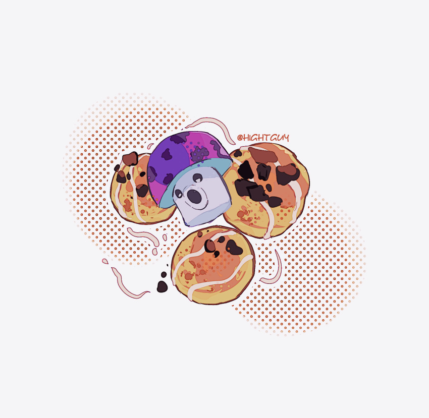 cookie food highres hightguy no_humans plant plants_vs._zombies puff-shroom_(plants_vs._zombies) white_background
