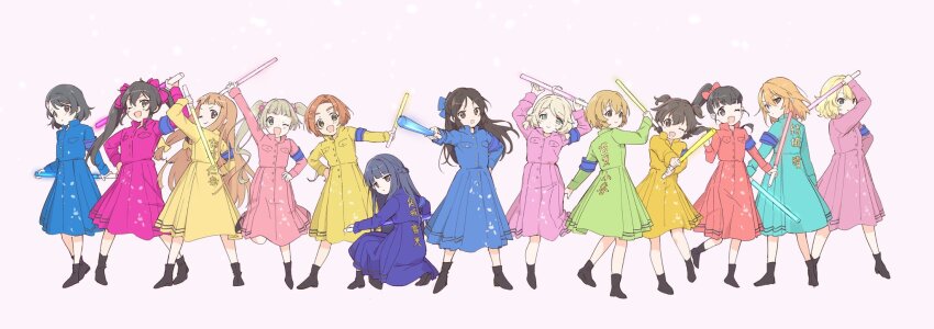 6+girls akagi_miria black_hair blonde_hair bousouzoku brown_hair chipochopo324 dark_skin delinquent dusk_ball fukuyama_mai glowstick green_eyes highres holding holding_glowstick ichihara_nina idolmaster idolmaster_cinderella_girls idolmaster_cinderella_girls_u149 koga_koharu long_hair matoba_risa multiple_girls orange_eyes orange_hair poke_ball ponytail print_ribbon red_eyes ribbon ryuzaki_kaoru sajo_yukimi sakurai_momoka sasaki_chie short_hair tachibana_arisu twintails yellow_eyes yokoyama_chika yusa_kozue yuuki_haru