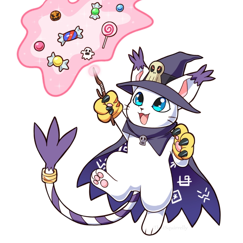 animal_ears cat cat_ears cosplay digimon digimon_(creature) gloves highres holy_ring tail tailmon wizarmon wizarmon_(cosplay)