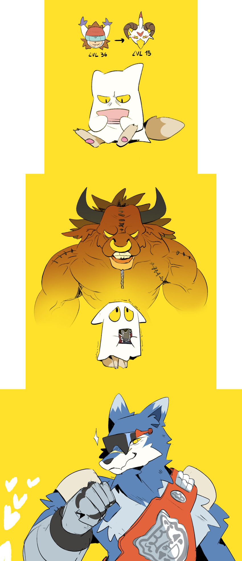 absurdres aquilamon belt championship_belt digimon digimon_(creature) highres machgaogamon minotaurmon silphymon smile