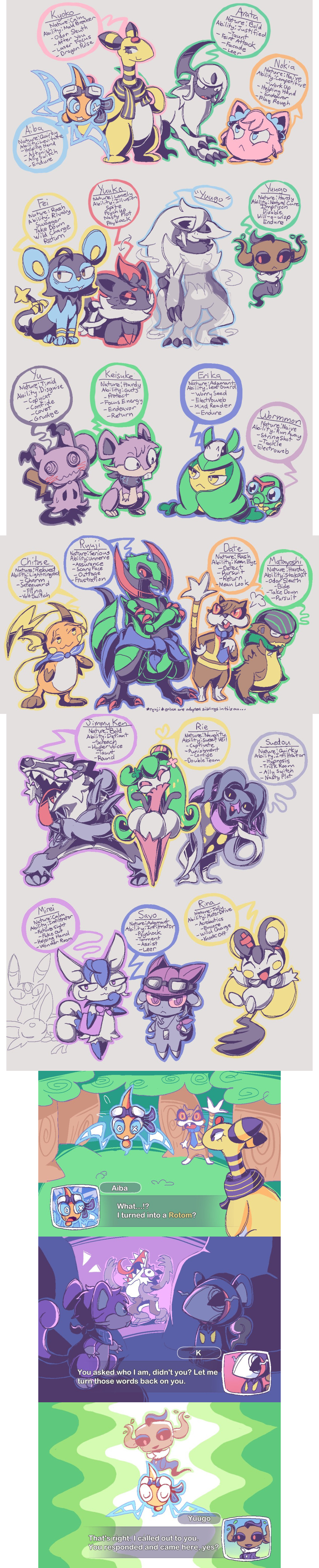 absol absurdres aiba_ami aiba_takumi amasawa_keisuke ampharos black_sclera caterpie closed_eyes colored_sclera date_makiko digimon digimon_story:_cyber_sleuth digimon_story:_cyber_sleuth_hacker&#039;s_memory emolga espeon espurr gen_1_pokemon gen_2_pokemon gen_3_pokemon gen_4_pokemon gen_5_pokemon gen_6_pokemon gen_7_pokemon gen_8_pokemon ghost glitchplightart goggles goggles_on_head gumshoos haxorus highres horns imai_chitose jigglypuff jimmy_ken k_(digimon) kamishiro_yuugo kamishiro_yuuko kishibe_rie kuremi_kyouko looking_at_another looking_at_viewer luxio malamar matayoshi_gorou meowstic mikagura_mirei mimikyu mishima_erika mishima_ryuji nintendo nogi_yu obstagoon phantump pokemon pokemon_(creature) raichu rattata red_eyes rotom sanada_arata sayo_(digimon) sharp_teeth shinomiya_rina shiramine_nokia suedou_akemi swadloon tail teeth tsareena umbreon watchog wood wormmon zoroark zorua
