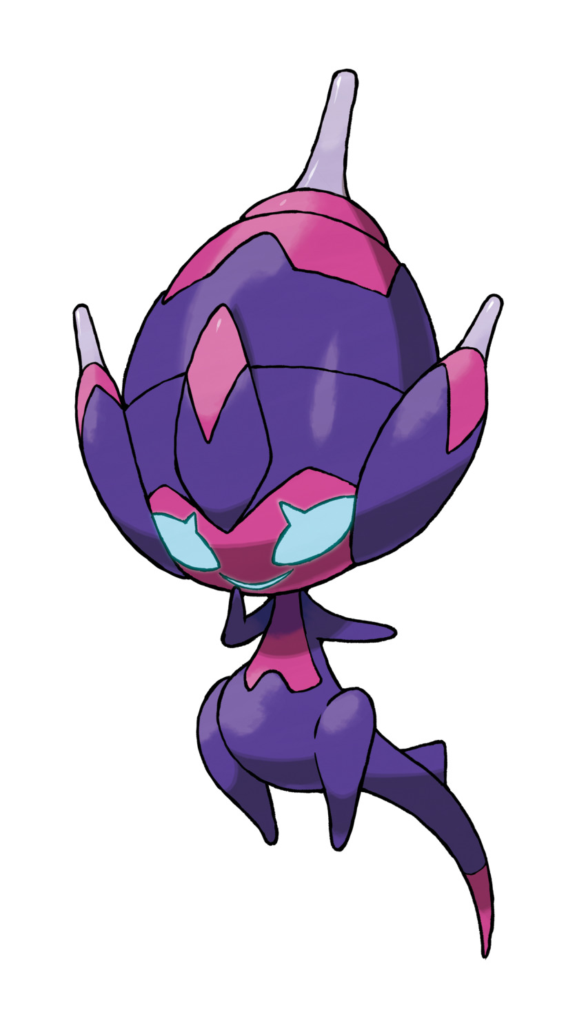 artist_request blue_eyes full_body gen_7_pokemon highres nintendo no_humans official_art open_mouth poipole pokemon pokemon_(creature) pokemon_focus pokemon_usum smile solo third-party_source transparent_background ultra_beast