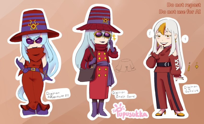 archnemon blue_hair digimon digimon_(creature) digimon_adventure_02 digimon_ghost_game digimon_survive glasses hat highres long_hair