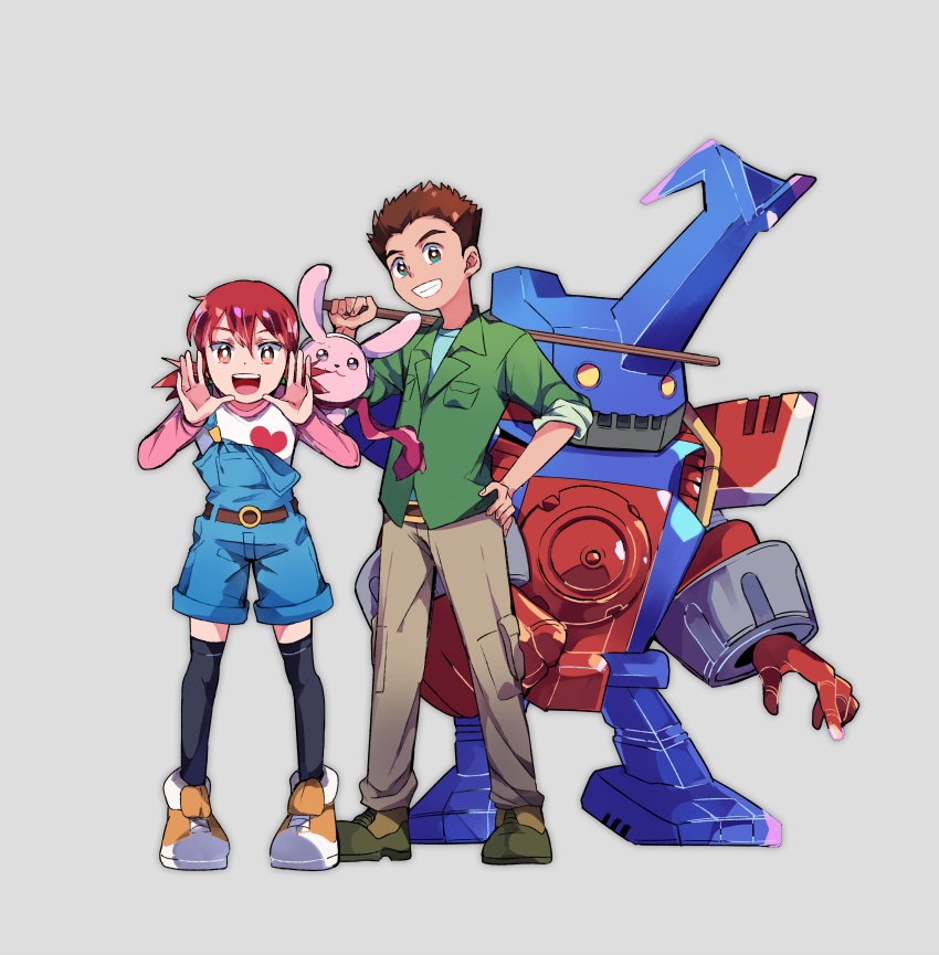 absurdres ballistamon cutemon digimon digimon_xros_wars highres hinomoto_akari natsuki_(aisae) tsurugi_zenjirou