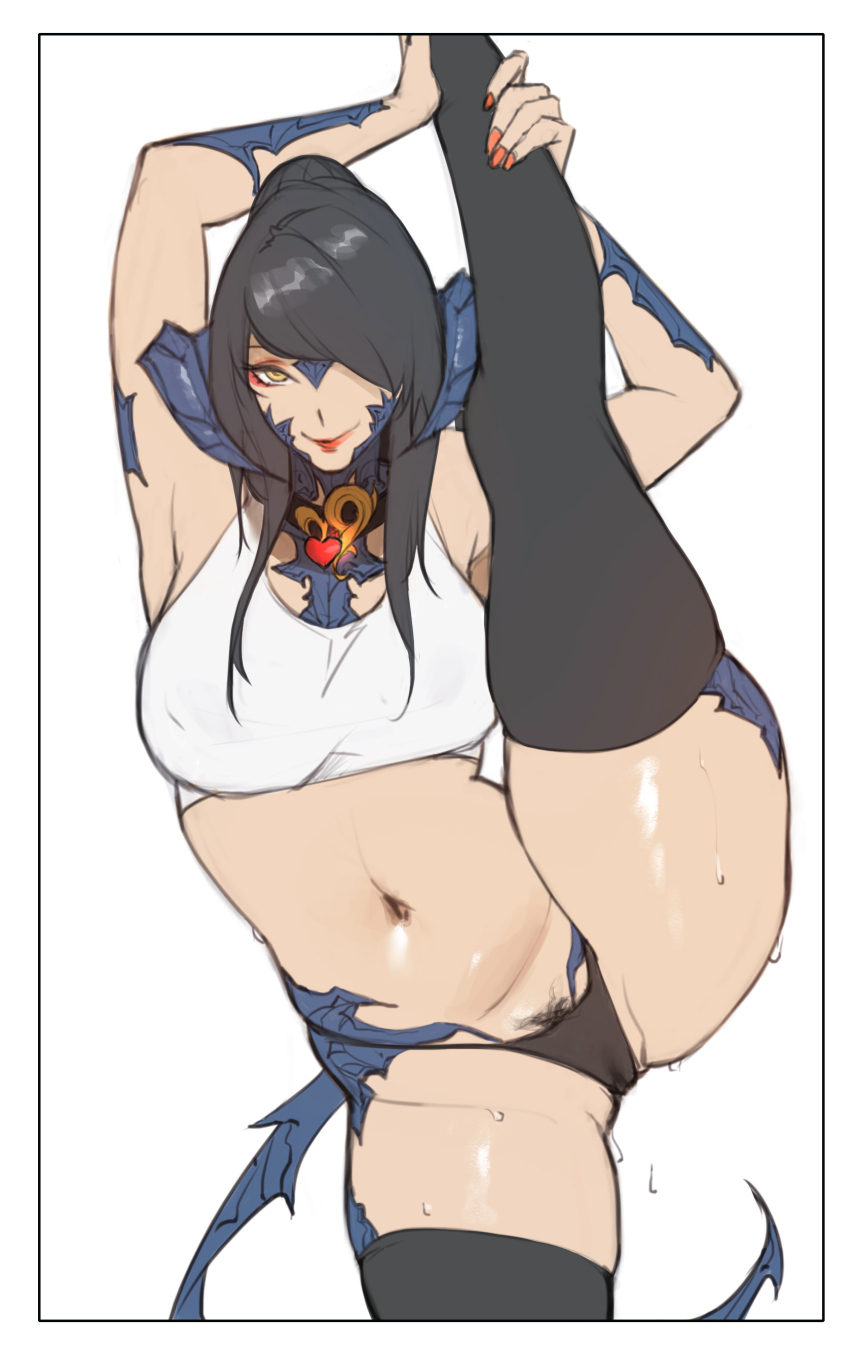 1girl absurdres highres hu_dako leg_up long_hair looking_at_viewer solo tagme