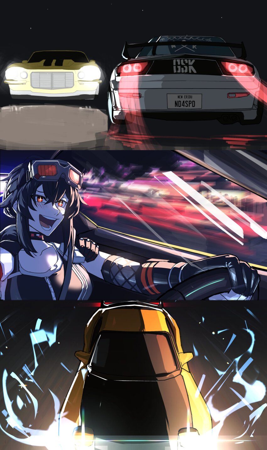 absurdres bumblebee_(transformers) car chevrolet_camaro grace_howard heartbreak_juan highres mazda_rx-7 motor_vehicle need_for_speed transformers transformers_(live_action) zenless_zone_zero