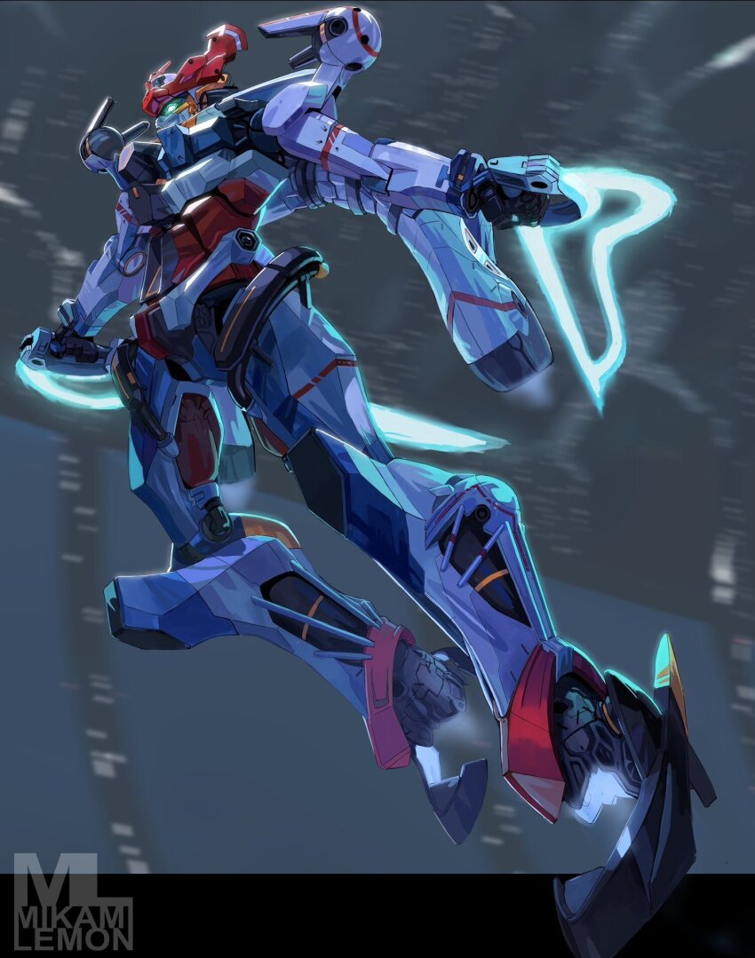 artist_name cropped derivative_work dual_wielding energy energy_sword gquuuuuux gundam gundam_gquuuuuux highres holding holding_sword holding_weapon machinery mecha mecha_focus mikan_lemon mobile_suit no_humans realistic robot science_fiction signature solo space space_habitat sword v-fin weapon zero_gravity
