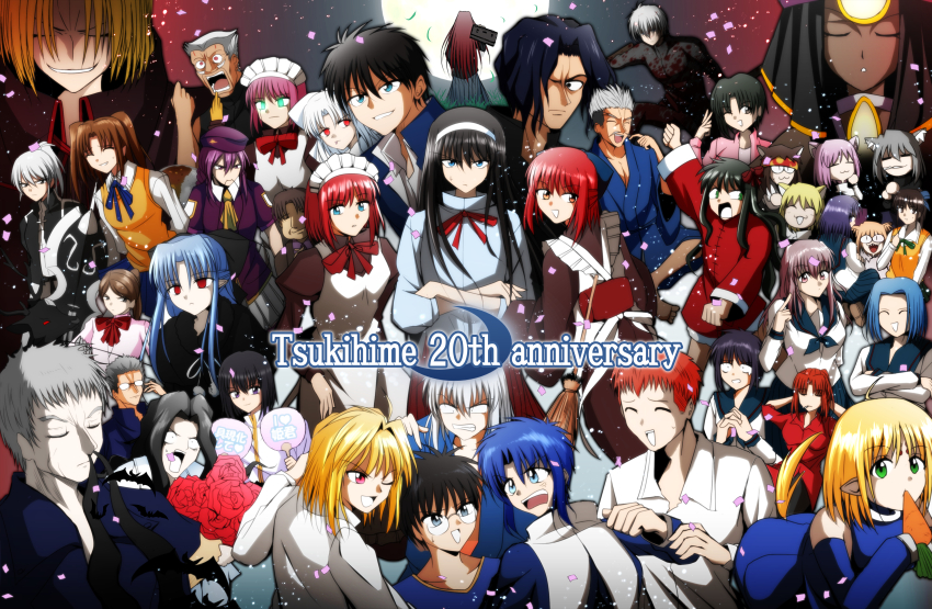 6+boys 6+girls absurdres aozaki_aoko arcueid_brunestud arima_miyako ciel_(tsukihime) dark_persona dual_persona dust_of_osiris english_text full_moon group_picture highres hisui_(tsukihime) inui_arihiko inui_ichiko jinan_sougen jinan_tokie kagetsu_tooya kishima_kouma kohaku_(tsukihime) len_(tsukihime) long_hair mecha_hisui melty_blood merem_solomon michael_roa_valdamjong misawa_hanei moon multiple_boys multiple_girls nanako_(melty_blood) nanaya_kiri nanaya_shiki neco-arc neco-arc_bubbles neco-arc_chaos neco-arc_destiny neco-arc_evolution nrvnqsr_chaos riesbyfe_stridberg seo_akira short_hair sion_eltnam_(type-moon) sion_eltnam_atlasia tohno_akiha tohno_shiki tohno_shiki_(2) tsukihime tsukihime_souka type-moon typeakiha73 wallachia white_len_(tsukihime) yamase_akemi