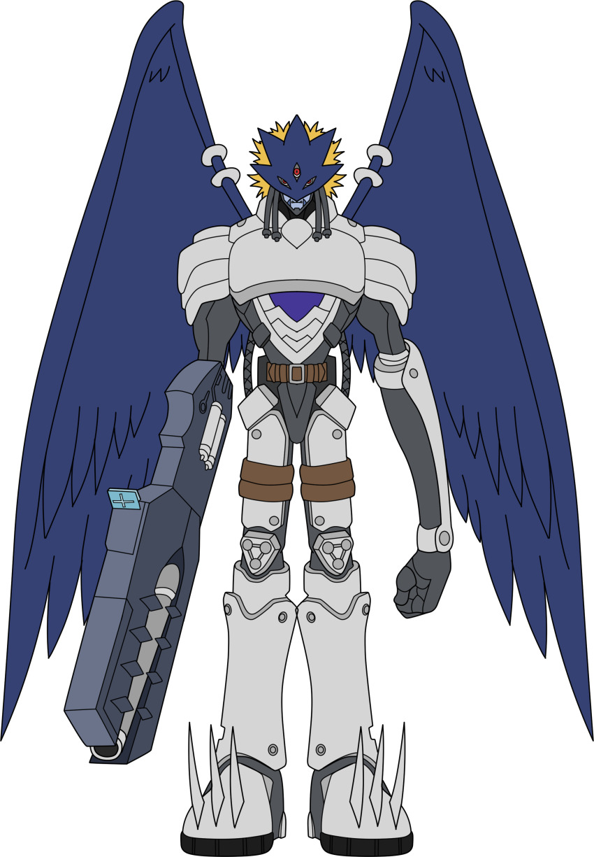 1boy absurdres beelzebumon_(digimon_xros_wars) digimon digimon_(creature) highres male_focus solo spikes transparent_background wings