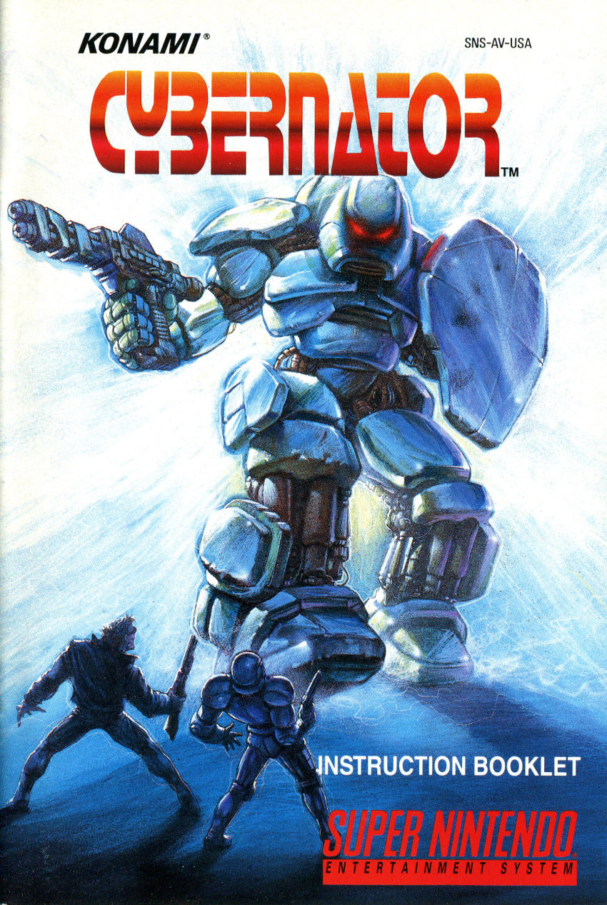 1990s_(style) artist_request assault_suits_series assault_suits_valken auto-9 beam_rifle booklet burst_fire_gun burst_fire_pistol cover crossover cyborg energy_gun fog game_console glowing glowing_eyes gun handgun highres jacket konami logo mecha official_art parody pistol red_eyes retro_artstyle robocop robocop_(character) robot scan scared science_fiction shield shotgun size_difference smoke submachine_gun sunglasses super_nintendo surprised t-800 terminator_(series) the_terminator traditional_media valken weapon