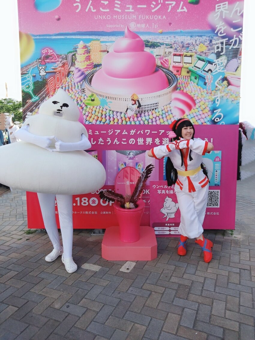 1boy 1girl ainu_clothes asian black_hair breasts cosplay costume fingerless_gloves gloves grin hair_ribbon highres japanese_(nationality) legs long_hair looking_at_viewer mamahaha nakoruru pants ribbon samurai_spirits small_breasts smile snk the_king_of_fighters thighs very_long_hair
