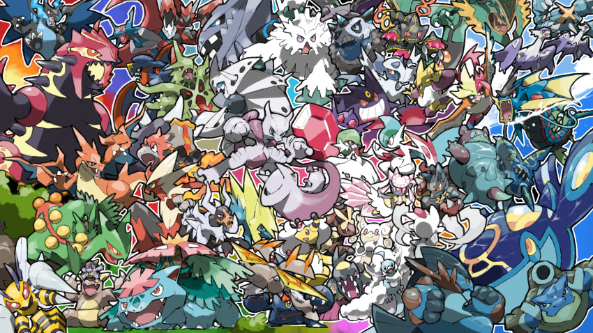 audino banette beedrill blacknirrow bug camerupt creatures_(company) dragon fighting game_freak gardevoir gen_1_pokemon gen_2_pokemon gen_3_pokemon gen_5_pokemon gengar glalie heracross highres horns kyogre legendary_pokemon mega_audino mega_banette mega_beedrill mega_camerupt mega_gardevoir mega_gengar mega_glalie mega_heracross mega_metagross mega_pidgeot mega_pinsir mega_pokemon mega_sableye mega_scizor mega_sharpedo mega_swampert metagross nintendo no_humans pidgeot pinsir pokemon pokemon_(creature) primal_kyogre sableye scizor shark sharpedo swampert water wings