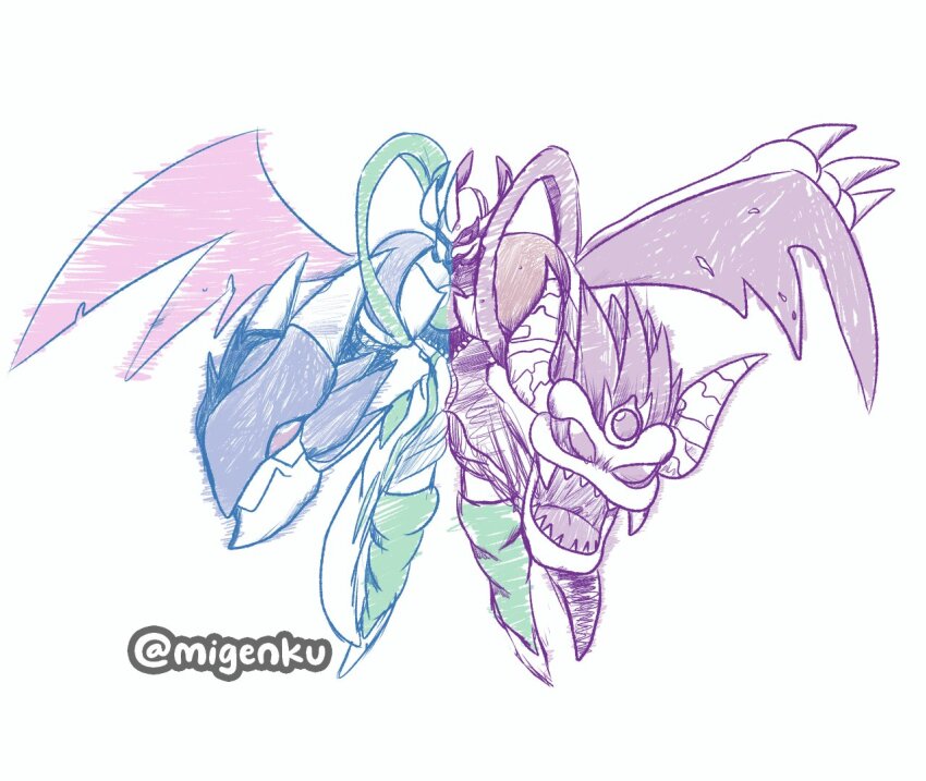 chaosmon corruption demon_(digimon) digimon digimon_(creature) fusion oridigi original solo ulforcev-dramon