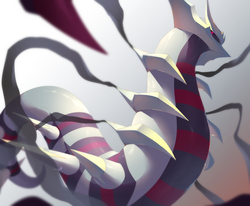 floating gen_4_pokemon giratina giratina_(origin) highres legendary_pokemon lury.sgh nintendo pokemon pokemon_(creature) spikes tentacles wings