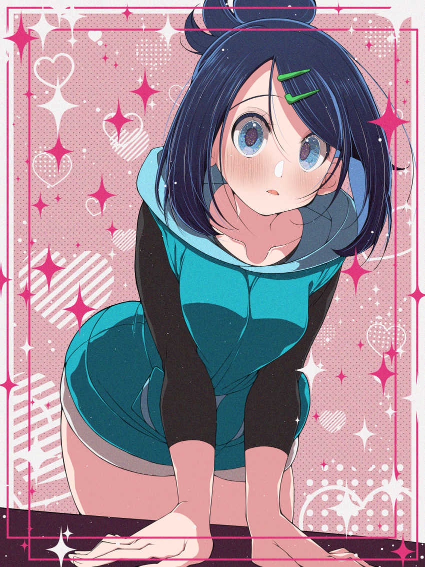1girl blue_eyes collarbone fujiwara_hiro_(kaede_ciao) liko_(pokemon) nintendo pokemon solo