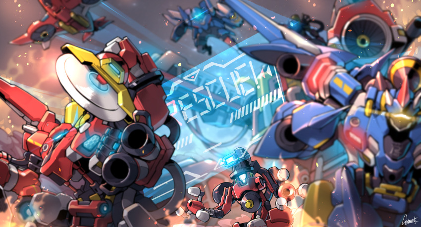 absurdres aircraft airplane arm_cannon circular_saw cosmo-5 duel_monster fire firefighter flying glowing highres holographic_interface ladder launching mecha rescue-ace_air_lifter rescue-ace_fire_attacker rescue-ace_fire_engine rescue-ace_hydrant rescue-ace_impulse rescue-ace_preventer rescue-ace_turbulence robot saw signature weapon yu-gi-oh!