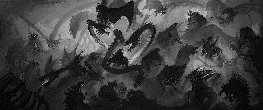 anguirus arm_blade baragon_(godzilla) battra crossover cyber_godzilla daiei_film destoroyah fighting gamera gamera:_guardian_of_the_universe gamera_(series) gamera_2:_attack_of_legion gamera_3:_revenge_of_iris gezora giant giant_monster gigan godzilla godzilla:_final_wars godzilla_(series) godzilla_2000:_millennium godzilla_against_mechagodzilla godzilla_the_series godzilla_vs._biollante godzilla_vs._destoroyah godzilla_vs._hedorah godzilla_vs._mechagodzilla godzilla_vs._megaguirus godzilla_vs._mothra godzilla_vs._spacegodzilla gyaos hedorah highres iris_(gamera) kaiju king_caesar_(godzilla) king_ghidorah king_kong king_kong_(series) kiryu_(godzilla) kong:_skull_island legion_(gamera) manda_(godzilla) mechagodzilla megaguirus meganula modified_gigan monochrome monster monsterverse mothra multiple_crossover muto_(godzilla) orga_(godzilla) rodan shin_godzilla skullcrawler space_amoeba_(film) spacegodzilla tapwing toho weapon zilla