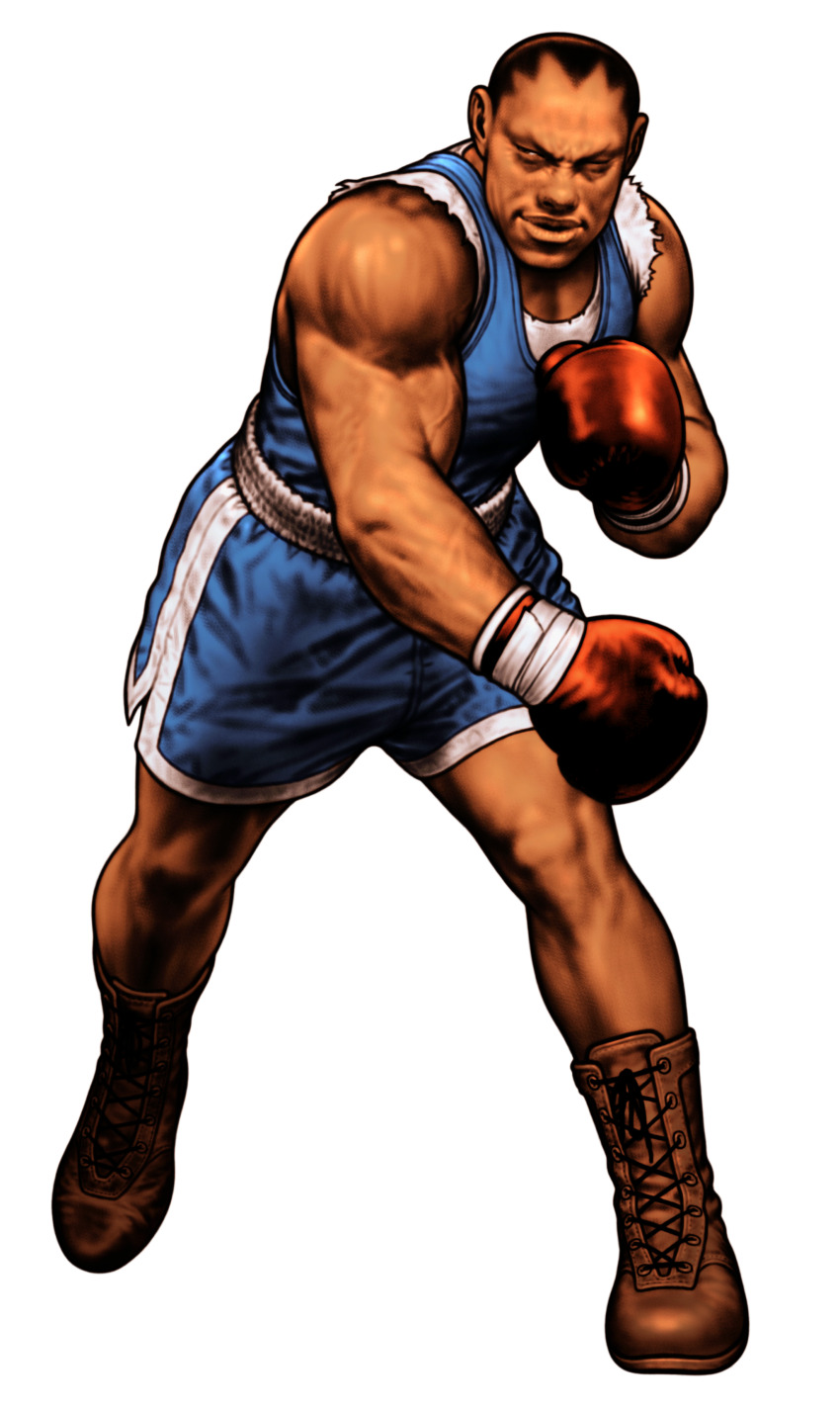 1boy absurdres balrog_(street_fighter) black_hair boots boxing_gloves boxing_shorts capcom capcom_vs_snk_2 dark-skinned_male dark_skin fighting_stance game_cg highres lace-up_boots male_focus mori_toshiaki muscular muscular_male non-web_source official_art short_hair shorts solo street_fighter third-party_source veins veiny_arms white_background