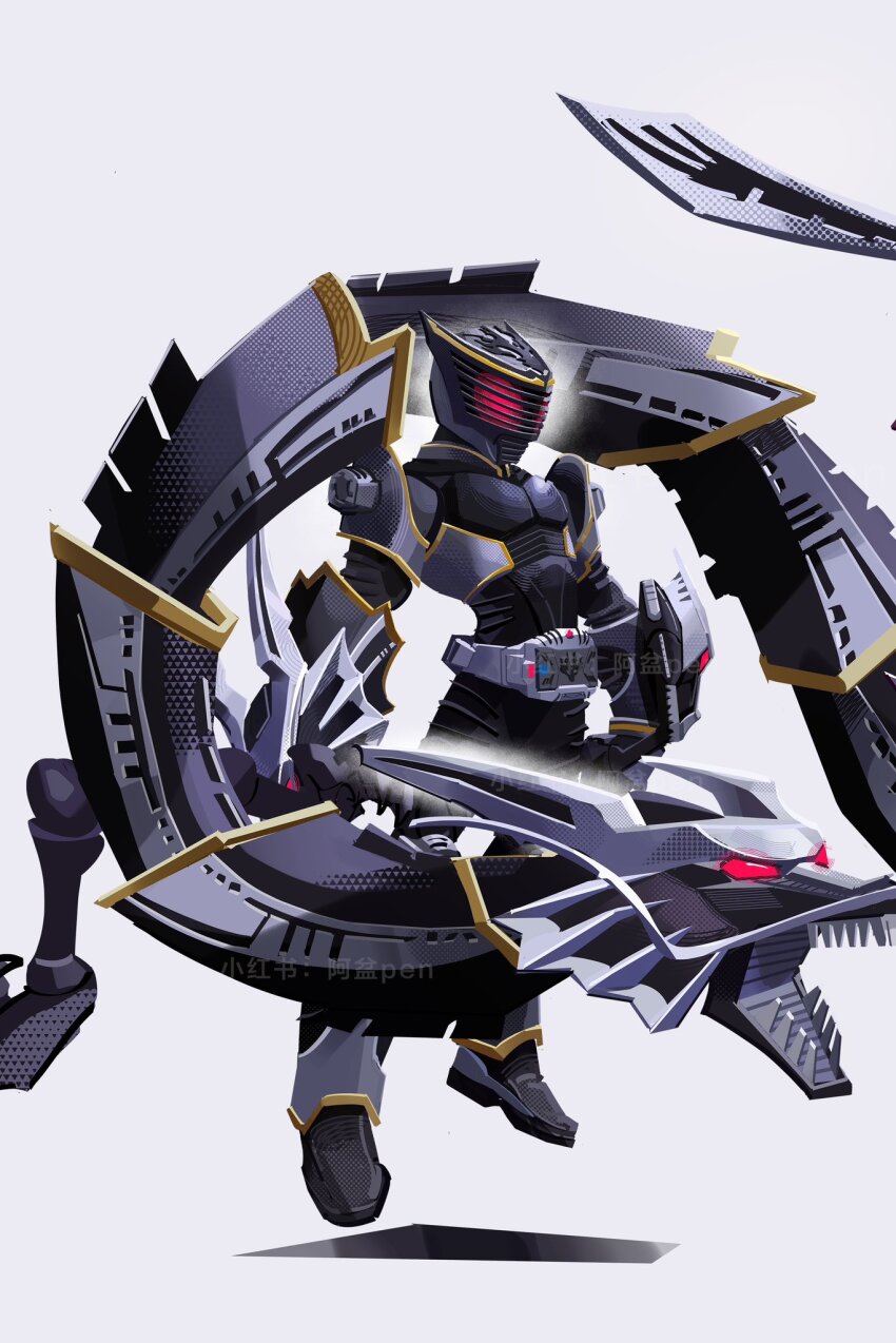 1boy armor belt black_bodysuit blackdragvisor bodysuit compound_eyes contract_monster dragblacker dragon dragvisor eastern_dragon evil_eyes glowing glowing_eyes heisei highres horns kamen_rider kamen_rider_ryuga kamen_rider_ryuki_(series) looking_at_viewer male_focus non-humanoid_robot open_mouth penpenhuihui red_eyes rider_belt robot robot_dragon simple_background tokusatsu v_buckle