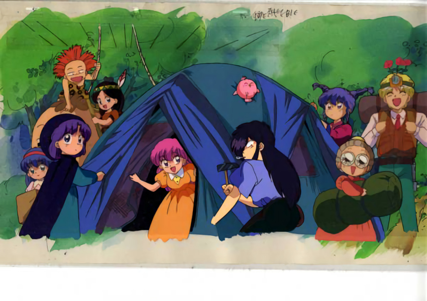 1990s_(style) akazukin_chacha classmate marin_(marine-sky-earth) rascal_(feuille) retro_artstyle tagme tent yakko