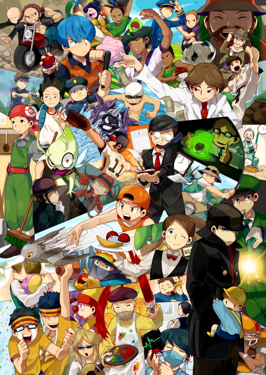 &gt;:( 10s 2013 6+boys :d ;) ^_^ ace_trainer_(pokemon) air_bubble american_football american_football_(object) american_football_helmet american_football_uniform analog_clock apron arm_at_side arm_up artist_(pokemon) artist_painter asphyxiation backers_(pokemon) backpack backpacker_(pokemon) backwards_hat bad_id bad_pixiv_id bag bags_under_eyes bald ball banana bandages bare_arms bare_shoulders baseball baseball_cap baseball_costume baseball_glove baseball_uniform basketball basketball_(object) basketball_uniform baton_(weapon) beard beret bicycle biker_(pokemon) black-framed_eyewear black_belt_(pokemon) black_coat black_footwear black_gloves black_hair black_hat black_headwear black_jacket black_pants black_vest blonde_hair blouse blue_eyes blue_hair blue_hat blue_jacket blue_pants blue_sky boat boots bow bowl_cut bowler_hat bowtie brown_hair bubble bucket business_suit buttons calendar_(object) carrying celebi cellphone child cleaning_brush clenched_hands clenched_teeth clerk_(pokemon) clock closed_eyes closed_mouth clothes_around_waist clothes_grab clothes_writing clown cloyster coat collage collared_shirt confetti contrail covered_mouth crying cyclist_(pokemon) dancer_(pokemon) dark-skinned_male dark_skin dated day determined ditto doctor doctor_(pokemon) double-breasted dougi dreadlocks dress_shirt dust_cloud emphasis_lines extra eyewear_on_head facial_hair father_and_daughter fisher_(pokemon) fishing fishing_rod flip_phone floating flying_paper food formal_clothes frown fruit gen_1_pokemon gen_2_pokemon gen_3_pokemon gen_4_pokemon gen_5_pokemon gentleman_(pokemon) glasses gloves glowing goggles green_gloves green_necktie grey_shirt grin half-closed_eyes hand_in_pocket hand_on_own_chin happy harlequin_(pokemon) hat hat_tip headband heartbeat helmet heterochromia highres hiker_(pokemon) holding holding_ball holding_lantern holding_paintbrush holding_pen holding_poke_ball holding_rope hoopster_(pokemon) hug immersed infielder_(pokemon) jacket janitor_(pokemon) jitome karate karate_gi kicking kindergarten_uniform lab_coat lantern leg_lift leg_up legendary_pokemon legs_apart levitation light_brown_hair linebacker_(pokemon) long_sleeves looking_at_another looking_at_viewer looking_down looking_up makeup male_focus mask matching_outfits medical_scrubs megaphone mime_jr. money monoka motion_blur motojima_hakka motor_vehicle motorcycle mouth_hold mouth_mask multiple_boys muscular music musician_(pokemon) mustache mythical_pokemon necktie nintendo note notebook npc_trainer ocean old old_man one_eye_closed one_eye_covered opaque_glasses open_clothes open_mouth orange_hat outstretched_arm outstretched_arms overalls paint paint_palette paint_stains paintbrush pants paper peaked_cap pectorals pen phone pidove pilot_(pokemon) pilot_uniform pine_tree plate poke_ball poke_ball_(basic) poke_ball_symbol poke_fan_(pokemon) pokemon pokemon_(creature) pokemon_breeder_(pokemon) pokemon_bw2 pokemon_ranger_(pokemon) police police_hat police_officer_(pokemon) police_uniform preschooler_(pokemon) profile psychic psychic_(pokemon) rail_staff_(pokemon) rain red_bow red_bowtie red_gloves red_hair red_jacket red_lips red_necktie red_nose rich_boy_(pokemon) riding rock rope roughneck_(pokemon) rubber_gloves salaryman salute sash scared school_hat school_kid_(pokemon) scientist_(pokemon) serious serving shirt shoe_soles shoes short_sleeves shoulder_bag shoulder_carry sideways_glance signature singing sky sleeves_rolled_up smile smoke smoke_trail soccer soccer_ball soccer_field soccer_uniform socks soles spiked_hair spiral sportswear spread_arms standing standing_on_one_leg stasis_tank stethoscope strangling streaming_tears striker_(pokemon) stroking_own_chin suit sunglasses surgical_mask sweat sweatdrop swim_cap swimmer_(pokemon) t-shirt talking_on_phone tank_top tears teeth telekinesis throwing throwing_poke_ball toilet_brush topless_male towel towel_around_neck traditional_bowtie tree tripping tropius uneven_eyes v-shaped_eyebrows vaporeon vest veteran_(pokemon) visor_cap w waiter waiter_(pokemon) wallpaper_(object) water watercraft weapon whismur whistle white_apron white_background white_gloves white_jacket white_shirt window worker_(pokemon) writing yellow_hat yellow_shirt yellow_shoes youngster_(pokemon)