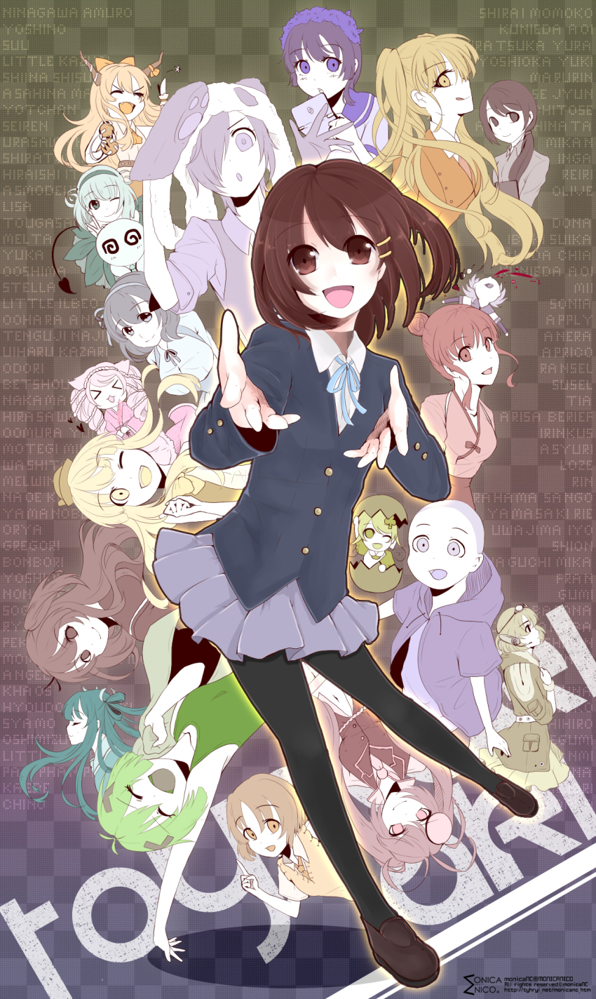 00s 10s 2boys 6+girls aged_down animal_ears annotated ano_hi_mita_hana_no_namae_wo_bokutachi_wa_mada_shiranai. asmodeus_(umineko) bad_id bad_pixiv_id bessho_koyoi blood bonbori_(otome_youkai_zakuro) brown_hair crossover dress fam_fan_fan fox_ears glasses gloves goggles gourd hair_ornament hanasaku_iroha hat hatsukoi_limited head_wreath highres hirasawa_yui hisakawa_tetsudou horns hyakka_ryouran_samurai_girls ibuki_suika ikeda_chitose inga k-on! kami_nomi_zo_shiru_sekai kenkou_zenrakei_suieibu_umishou last_exile last_exile:_gin&#039;yoku_no_fam lisa_(seiken_no_blacksmith) minami-ke mo2ica momo_velia_deviluke monicanc multiple_boys multiple_girls nagase_jun naoe_kanetsugu_(hyakka_ryouran) ninagawa_amuro no_naku_koro_ni_(series) nosebleed ookami-san open_mouth oshimizu_nako otome_youkai_zakuro panda_hat pantyhose peke ryukishi07 ryuuguu_otohime sailor_dress school_uniform seiken_no_blacksmith seikon_no_qwaser serafuku short_hair shugo_chara! smile stakes_of_purgatory suu_(shugo_chara!) tail to_love-ru toaru_kagaku_no_railgun toaru_majutsu_no_index touhou toyosaki_aki twintails two_side_up uiharu_kazari umineko_no_naku_koro_ni un-go voice_actor_connection x_hair_ornament yamanobe_tomo yoshino_(minami-ke) yuru_yuri