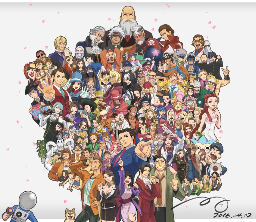 10s 2016 6+boys 6+girls absolutely_everyone ace_attorney acro_(ace_attorney) adrian_andrews aged_down alita_tiala amazing_nine-tails angel_starr apollo_justice apollo_justice:_ace_attorney april_may aristotle_means athena_cykes aura_blackquill back-to-back bald beard bellboy_(ace_attorney) benjamin_woodman bikini_(ace_attorney) black_hair blonde_hair blue_badger blue_hair bobby_fulbright bow bowtie brother_and_sister brown_hair capcom charley_(ace_attorney) child clay_terran clenched_hand clonco_(ace_attorney) closed_eyes cody_hackins cone_hair_bun covered_eyes covered_mouth dahlia_hawthorne damian_tenma damon_gant daryan_crescend dee_vasquez desiree_delite dick_gumshoe diego_armando director_hotti drew_misham elise_deauxnim ema_skye everyone facial_hair family florent_l&#039;belle formal_clothes frank_sahwit franziska_von_karma furio_tigre gakuran gaspen_payne glasses goatee godot_(ace_attorney) grey_hair guy_eldoon hair_bun hair_ribbon hat herman_crab highres hugh_o&#039;conner ini_miney iris_(ace_attorney) jacket jake_marshall jean_armstrong jinxie_tenma juniper_woods klavier_gavin kristoph_gavin lamiroir_(ace_attorney) lana_skye larry_butz lisa_basil looking_at_viewer lotta_hart luke_atmey machi_tobaye maggey_byrde manfred_von_karma marlon_rimes marvin_grossberg matt_engarde max_galactica maya_fey mia_fey mike_meekins miles_edgeworth missile_(ace_attorney) moe_(ace_attorney) mole mole_under_eye morgan_fey multicolored_hair multiple_boys multiple_girls myriam_scuttlebutt necktie norma_deplume ok_sign olga_orly open_clothes open_jacket open_mouth orla_shipley oyaji_(gyakuten_saiban) pearl_fey penny_nichols petals phineas_filch phoenix_wright phoenix_wright:_ace_attorney phoenix_wright:_ace_attorney_-_dual_destinies phoenix_wright:_ace_attorney_-_justice_for_all phoenix_wright:_ace_attorney_-_trials_and_tribulations pink_hair pink_necktie plum_kitaki pointing pointing_up police police_uniform polly_(ace_attorney) ponco_(ace_attorney) ponko_(gyakuten_saiban) purple_hair red_hair red_necktie redd_white regina_berry ribbon richard_wellington robin_newman ron_delite sakaguchi_ginjiro sal_manella sasha_buckler school_uniform shelly_de_killer shiba_inu siblings side_ponytail signature simon_blackquill sisters smile solomon_starbuck spark_brushel star_(symbol) steel_samurai suit sunglasses ted_tonate teeth terry_fawles the_judge_(ace_attorney) the_thinker timestamp top_hat traditional_bowtie trilo_quist trucy_wright turner_grey two-tone_hair valant_gramarye vera_misham victor_kudo viola_cadaverini wendy_oldbag wesley_stickler will_powers winfred_kitaki winston_payne wocky_kitaki yanni_yogi yuri_cosmos zak_gramarye