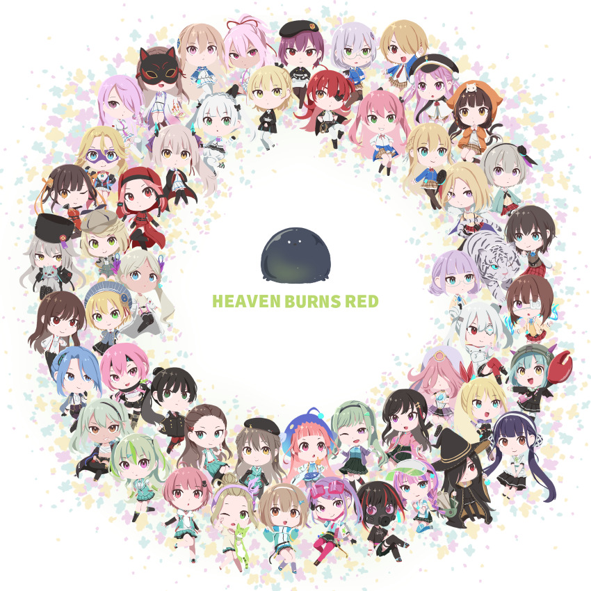 6+girls absolutely_everyone absurdres aikawa_megumi aoi_erika asakura_karen_(heaven_burns_red) asami_makiko_(heaven_burns_red) bungo_yayoi byakko_(heaven_burns_red) carole_reaper charlotta_skopovskaya date_akari everyone hanamura_shiki heaven_burns_red highres higuchi_seika hiiragi_kozue irene_redmayne ishii_iroha izumi_yuki_(heaven_burns_red) kanzaki_adelheid kayamori_ruka kiryuu_miya kunimi_tama kura_satomi kurozawa_maki li_yingxia maria_de_angelis maruyama_kanata matsuoka_chiroru mikoto_fubuki minase_ichigo minase_sumomo mizuhara_aina multiple_girls murohushi_risa nanase_nanami_(heaven_burns_red) natsume_inori nikaidou_misato nil_(pixiv_53614557) ogasawara_hisame ooshima_ichiko ooshima_isuzu ooshima_minori ooshima_muua ooshima_niina ooshima_yotsuha sakuraba_seira satsuki_mari shirakawa_yuina tenne_miko tezuka_saki toujou_tsukasa tsukishiro_monaka vritika_balakrishnan yamawaki_bon_ivar yanagi_mion