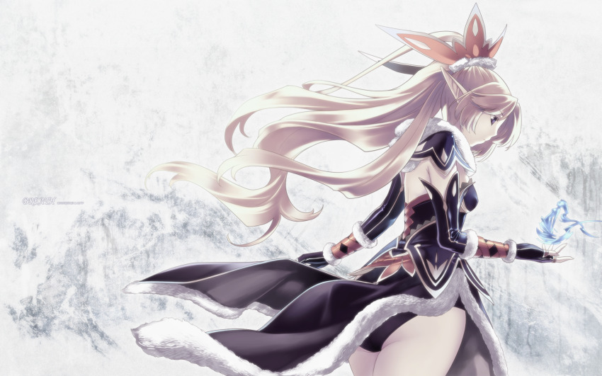 1girl agarest_senki agarest_senki_(series) artist_request ass breasts elf female_focus game_cg highres long_hair medium_breasts panties pointy_ears solo underwear white_hair