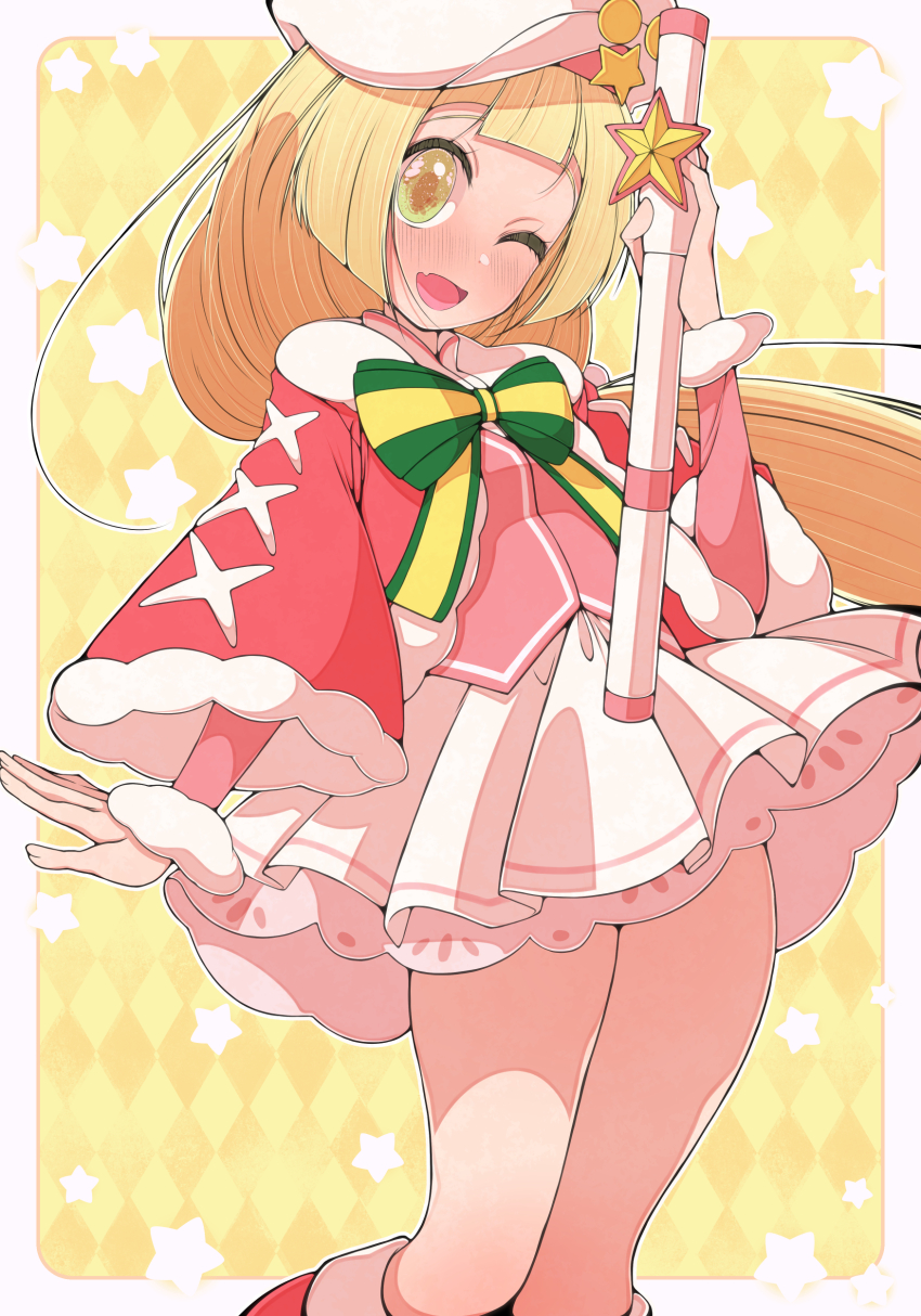 1girl blonde_hair fujiwara_hiro_(kaede_ciao) green_eyes lillie_(holiday_2024)_(pokemon) lillie_(pokemon) nintendo official_alternate_costume pokemon pokemon_masters_ex solo