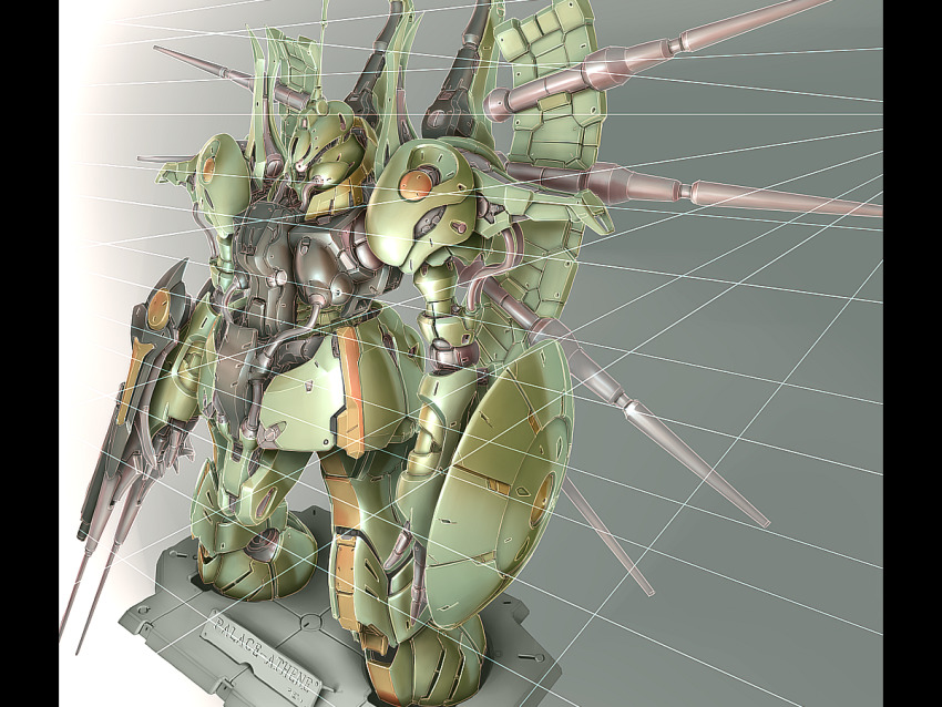 gundam kou_(mechalog) mecha mecha_focus no_humans palace_athene robot zeta_gundam