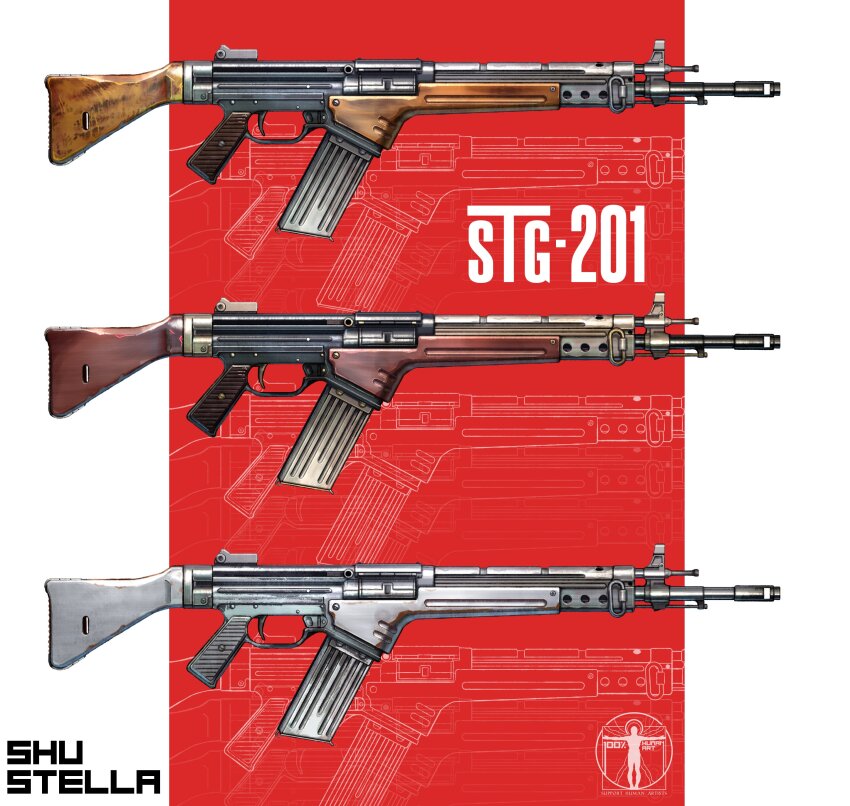 absurdres artist_name assault_rifle from_side gun highres r-201_soar redesign rifle shu-stella titanfall_(series) titanfall_2 variations weapon weapon_focus