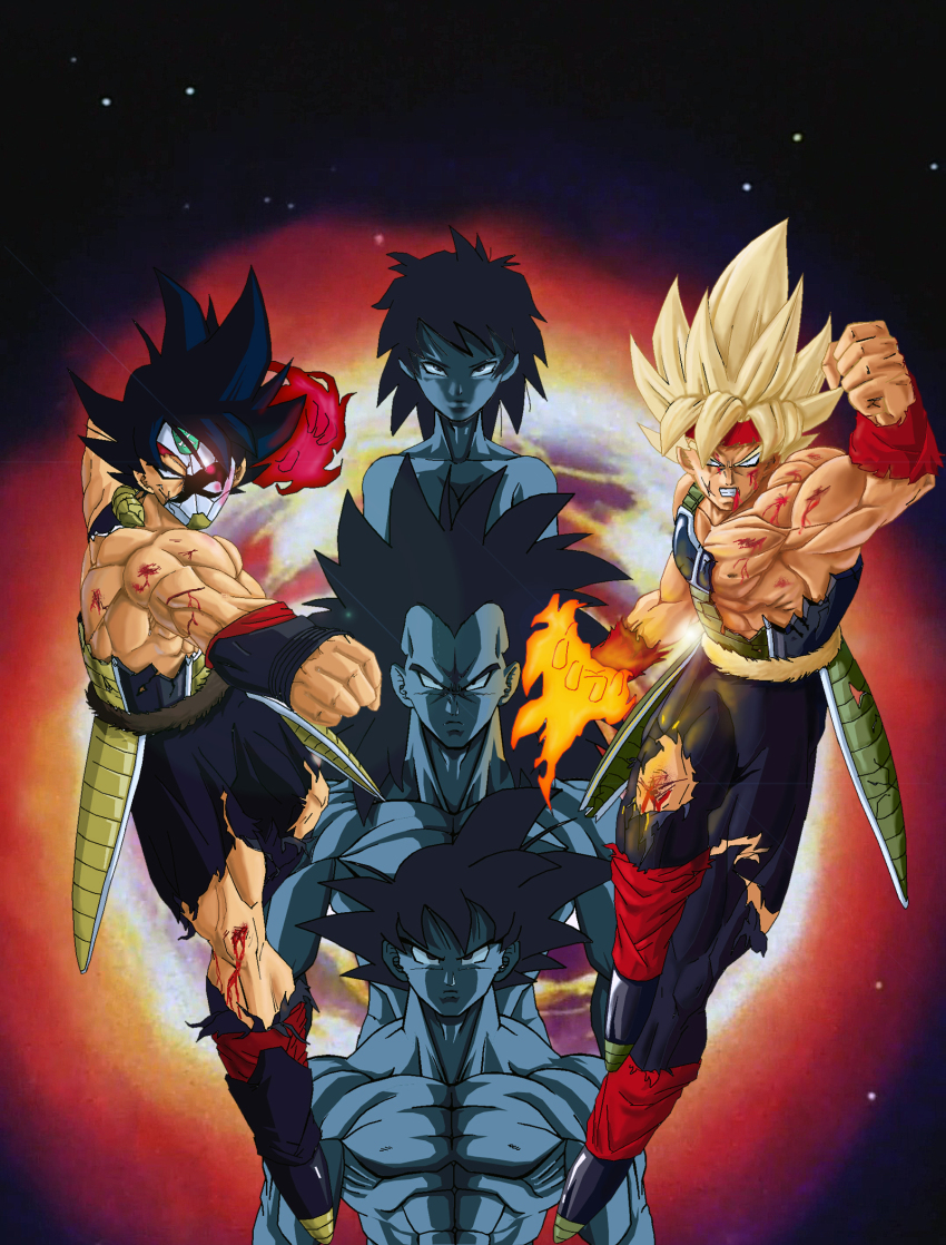 armor bardock dragon_ball dragonball_z gine highres mask raditz saiyan son_goku super_saiyan tail