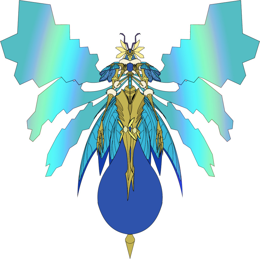1girl absurdres arthropod_girl digimon digimon_(creature) eosmon_ultimate female_focus highres solo wings