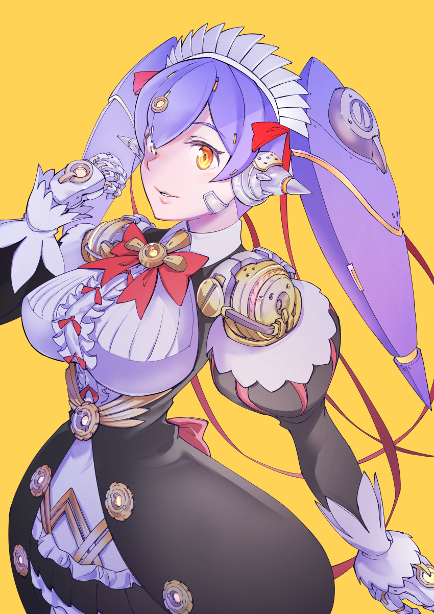 1girl absurdres android apron breasts frilled_apron frills highres joints large_breasts maid maid_apron maid_headdress poppi_(xenoblade) poppi_qt_(xenoblade) puffy_sleeves robot_joints solo ug333333 waist_apron white_apron xenoblade_chronicles_(series) xenoblade_chronicles_2