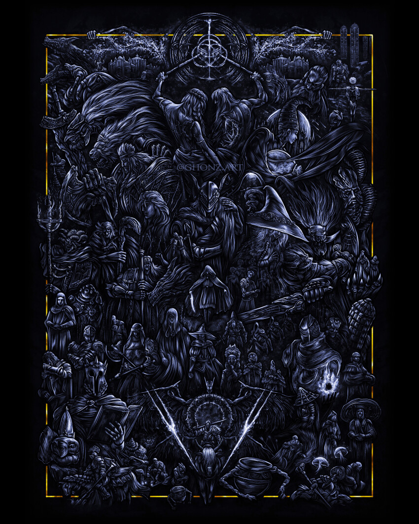 6+boys 6+girls absurdres albinauric_(elden_ring) amber_(gemstone) amy,_third_sister_(elden_ring) ancestor_spirit_(elden_ring) animal animal_ears arm_up armor arms_up arrow_(projectile) artist_name astel_naturalborn_of_the_void asymmetrical_horns axe baby_carry bald banner bare_shoulders battle_axe bfs black_blade_kindred black_border black_cape black_cloak black_gloves black_horns black_knife_(elden_ring) black_knife_assassin blaidd_the_half-wolf bloody_wolf_(elden_ring) blue_cloak blue_theme boc_the_seamster book border braid braided_ponytail broken broken_weapon cane cape carrying character_request check_character child_carry cloak commentary covered_face crack cracked_skin crown_braid crucible_knight d_hunter_of_the_dead decay draconic_tree_sentinel dragon_horns dragonlord_placidusax dress dual_wielding dung_eater_(elden_ring) elden_beast elden_ring elden_ring_(object) english_commentary erdtree_(elden_ring) extra_arms fantasy fia_the_deathbed_companion finger_maiden_therolina finger_reader_enia fingernails fire_giant_(elden_ring) fur_cloak gem ghonz_art gideon_ofnir glintstone_dragon_adula gloves glowing glowing_eyes glowing_sword glowing_weapon godfrey_first_elden_lord godrick_the_grafted godskin_apostle godskin_noble godwyn_the_golden goldmask_(elden_ring) great_rune_(elden_ring) greatsword gurranq_beast_clergyman hair_ornament halberd hammer hand_on_hilt hand_up hat headband headdress helmet highres hoarah_loux holding holding_axe holding_lightning_bolt holding_scepter holding_staff holding_sword holding_polearm holding_weapon hood hooded_cape hooded_cloak horns horse huge_horns huge_weapon hyetta_(elden_ring) impaled iron_fist_alexander jar_bairn jellyfish jewelry juno_hoslow knife knight lady_tanith_(elden_ring) lichdragon_fortissax lightning lion lion_boy lionel_the_lionhearted living_jar_(elden_ring) lobo_(elden_ring) long_hair long_sleeves looking_at_viewer lord_of_the_frenzied_flame_(elden_ring) loretta_knight_of_the_haligtree magic malenia_blade_of_miquella maliketh_the_black_blade margit_the_fell_omen mary,_eldest_sister_(elden_ring) mask maureen,_second_sister_(elden_ring) medium_hair melina_(elden_ring) millicent_(elden_ring) miquella_(elden_ring) miriel_pastor_of_vows mismatched_horns mohg_lord_of_blood monster moon morgott_the_omen_king multiple_boys multiple_girls nepheli_loux night&#039;s_cavalry patches_(fromsoftware) pauldrons phillia_the_albinauric piggyback plate_armor pointing_melee_weapon polearm polyanna,_youngest_sister_(elden_ring) preceptor_seluvis primeval_sorcerer_azur primeval_sorcerer_lusat queen_marika_the_eternal radagon_of_the_golden_order ranni_the_witch red_wolf_of_radagon rennala_queen_of_the_full_moon ring roundtable_knight_vyke rya_(elden_ring) rykard_lord_of_blasphemy samurai scepter serosh_(elden_ring) shabriri_(elden_ring) sharp_fingernails sharp_teeth short_hair shoulder_armor shoulder_carry side_braids single_braid single_pauldron smithing_master_hewg sorcerer_rogier sorceress_sellen spiked_armor spiked_helmet staff standing starscourge_radahn sword tarnished_(elden_ring) teeth topless_male torrent_(elden_ring) transparent tree_sentinel tricorne trident twin_maiden_husks two-handed two-handed_sword two_fingers_(elden_ring) uneven_horns vyke&#039;s_finger_maiden war_counselor_iji war_hammer weapon weapon_request white-faced_varre winged_helmet witch witch_hat wizard wizard_hat wolf wolf_boy