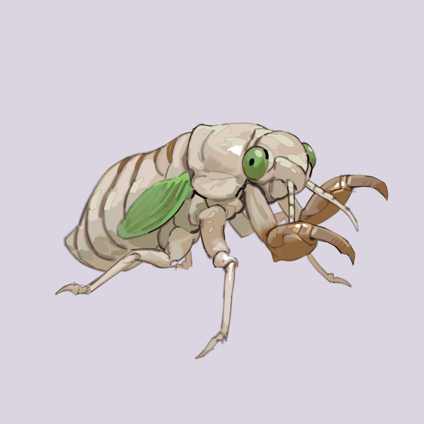 absurdres bug gen_3_pokemon green_eyes highres mannimarcos nincada nintendo no_humans pokemon pokemon_(creature) simple_background solo
