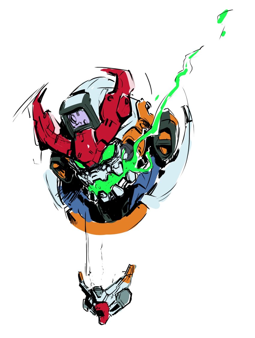 absurdres glowing gquuuuuux green_eyes gundam gundam_gquuuuuux highres j_z jaw_drop mecha mobile_suit no_humans open_mouth robot science_fiction simple_background solo v-fin white_background zooming_in