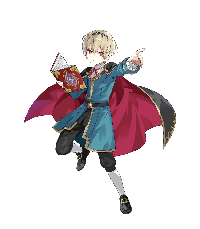 1boy aged_down black_cape blonde_hair book brown_eyes cape fire_emblem fire_emblem_fates fire_emblem_heroes highres holding holding_book leo_(fire_emblem_fates) leo_(young_sprout)_(fire_emblem_fates) multicolored_cape nintendo non-web_source official_art red_cape solo tiara transparent_background
