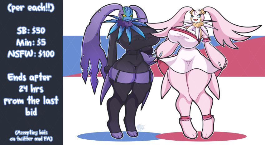 absurdres angel breasts cherubimon cherubimon_(vice) cherubimon_(virtue) colored_sclera digimon digimon_(creature) fallen_angel furry furry_female green_eyes highres holy_ring horns looking_at_viewer no_pupils rudytheshark tight_clothes yellow_sclera