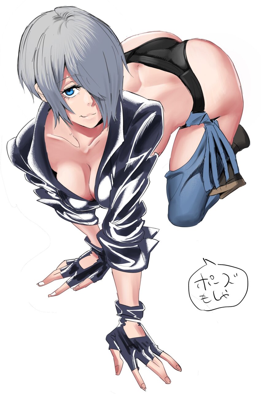 1girl angel_(kof) breasts cleavage kimuwaipu smile tagme the_king_of_fighters