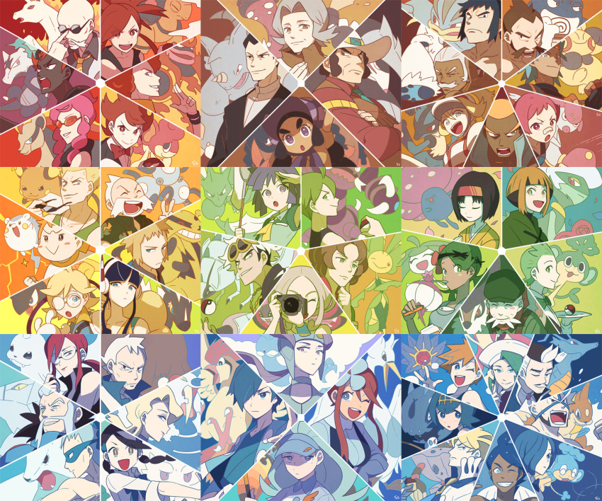 6+boys 6+girls :&gt; :d ;d aaron_(pokemon) abomasnow afro ahoge alolan_form alolan_marowak altaria avalugg bald barbaracle beartic bertha_(pokemon) bird black_hair black_jacket blaine_(pokemon) blonde_hair blue_hair blunt_bangs blush bonnet bounsweet bow bowtie brawly_(pokemon) brown_hair brown_scarf bruno_(pokemon) brycen_(pokemon) bugsy_(pokemon) burgh_(pokemon) butterfly_net camera candice_(pokemon) chili_(pokemon) chuck_(pokemon) cilan_(pokemon) clay_(pokemon) clemont_(pokemon) closed_eyes coat commentary crabrawler crasher_wake creatures_(company) cress_(pokemon) dark-skinned_female dark-skinned_male dark_skin dewgong drapion electivire electricity elesa_(pokemon) erika_(pokemon) excadrill eye_mask facial_hair falkner_(pokemon) flannery_(pokemon) flint_(pokemon) floating_hair floatzel game_freak gardenia_(pokemon) gen_1_pokemon gen_2_pokemon gen_3_pokemon gen_4_pokemon gen_5_pokemon gen_6_pokemon gen_7_pokemon giovanni_(pokemon) glacia_(pokemon) gogoat golisopod green_hair green_headwear green_neckwear green_shirt grey_hair guzma_(pokemon) gym_leader hair_ornament hair_over_one_eye hairband hala_(pokemon) hand_net hand_up hapu_(pokemon) hat headphones heliolisk high_collar highres hippowdon holding holding_camera jacket juan_(pokemon) kahili_(pokemon) kiawe_(pokemon) kingdra korrina_(pokemon) lana_(pokemon) leavanny long_hair looking_at_viewer lorelei_(pokemon) lucario machamp magmortar magneton makuhita mallow_(pokemon) malva_(pokemon) marlon_(pokemon) marshal_(pokemon) maylene_(pokemon) medicham milotic misty_(pokemon) mouth_hold mudsdale multiple_boys multiple_girls mustache nintendo old old_woman one_eye_closed open_mouth orange_hair panpour pansage pansear parted_bangs parted_lips pidgeotto piloswine pink_hair pokemon pokemon_(creature) pokemon_bw pokemon_bw2 pokemon_dppt pokemon_frlg pokemon_hgss pokemon_rse pokemon_sm pokemon_xy poliwrath ponytail pryce_(pokemon) purple_hair pyroar pyroar_(female) raichu ramos_(pokemon) rapidash red_hair red_neckwear rhydon roserade scarf scyther shirt short_hair sidelocks siebold_(pokemon) skyla_(pokemon) sleeveless sleeveless_shirt smile sophocles_(pokemon) ssalbulre starmie sunglasses surge_(pokemon) swanna togedemaru torkoal toucannon traditional_bowtie twintails vileplume viola_(pokemon) visor_cap vivillon volkner_(pokemon) w wallace_(pokemon) walrein wattson_(pokemon) winona_(pokemon) wishiwashi wulfric_(pokemon) zebstrika