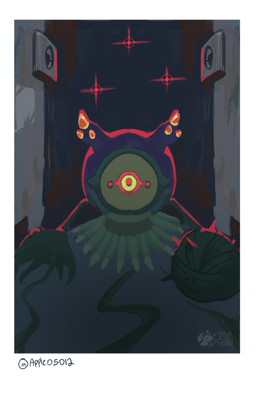 absurdres algomon algomon_child digimon digimon_(creature) highres looking_at_viewer multicolored_eyes tentacles yellow_eyes